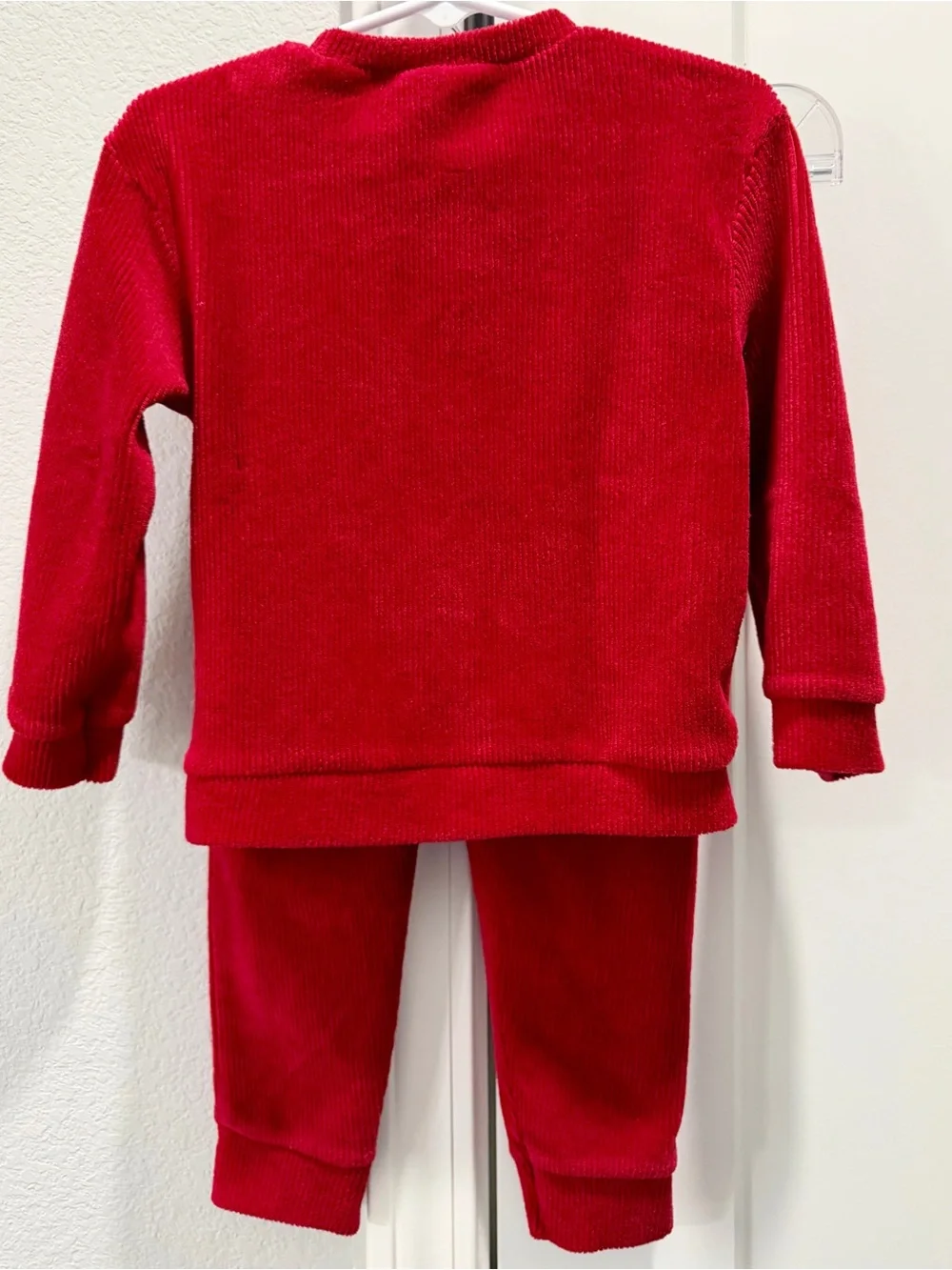 Carter’s Soft Red Ribbed Best Gift Ever Christmas Two-Piece Top Pants Set 24 M